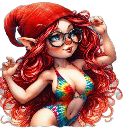 dress, fantasy art, cartoon, comic book art transparent PNG cut-out