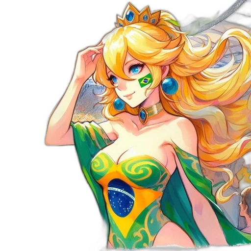 dress, crown, staff, jewelry transparent PNG cut-out