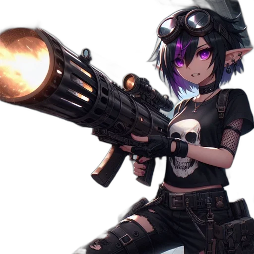 weapon, staff, cyberpunk, pixel art transparent PNG cut-out