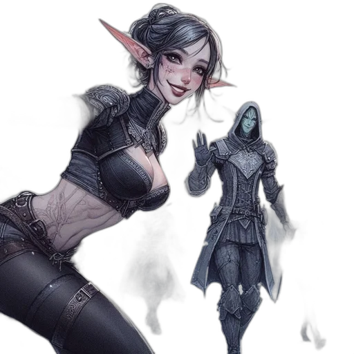 fantasy art, concept art, comic book art, pixel art transparent PNG cut-out