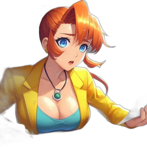 jacket, staff, dress, weapon transparent PNG cut-out