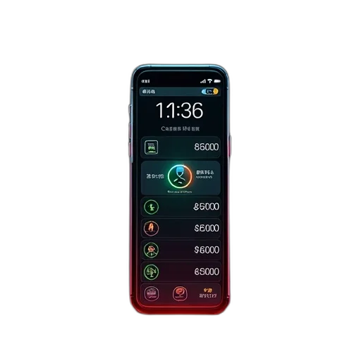 cyberpunk, digital, screen, displaying transparent PNG cut-out