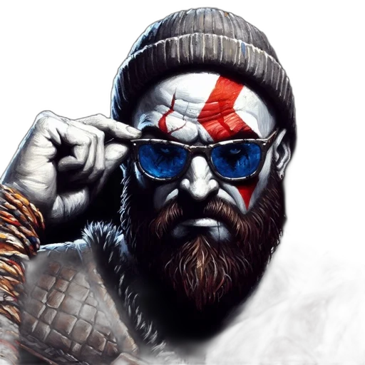 face, comic book art, concept art, photorealistic transparent PNG cut-out