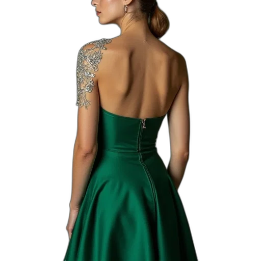 dress, jewelry, photorealistic, green transparent PNG cut-out