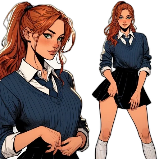 dress, jacket, comic book art, concept art transparent PNG cut-out