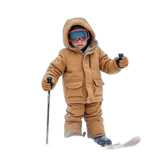 jacket, 3d render, snow, cookie transparent PNG cut-out