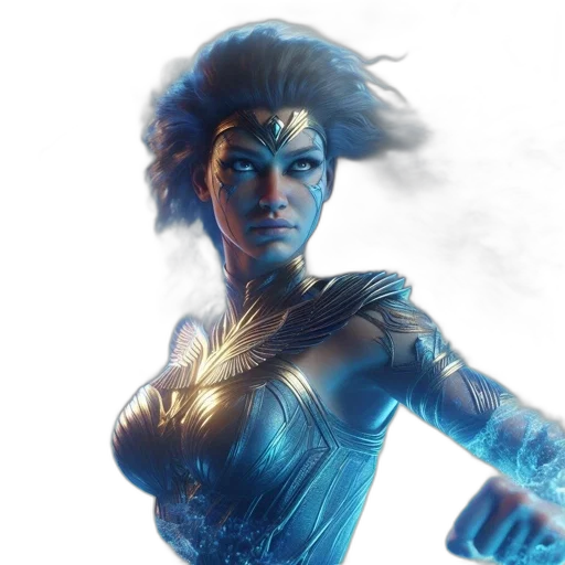 concept art, comic book art, fantasy art, intense transparent PNG cut-out