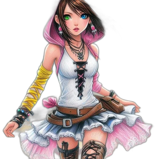 dress, jewelry, weapon, fantasy art transparent PNG cut-out