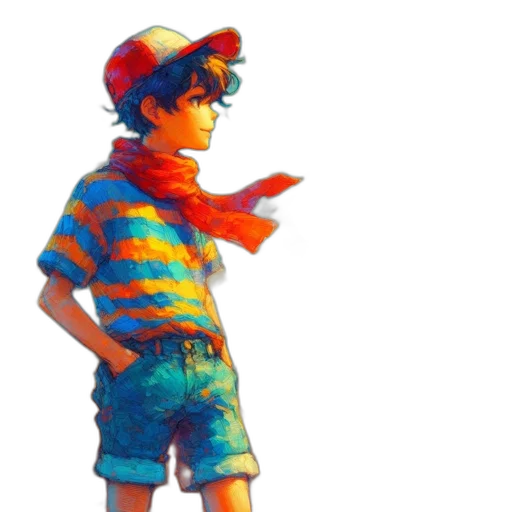 hat, jacket, robot, creature transparent PNG cut-out