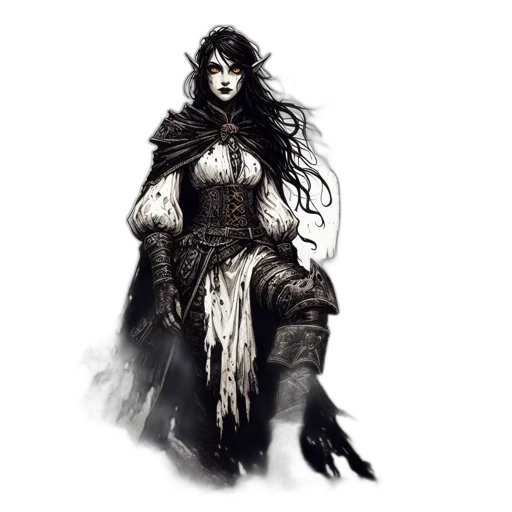 dress, creature, fantasy art, concept art transparent PNG cut-out