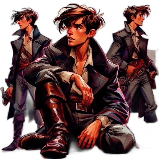 jacket, concept art, comic book art, fantasy art transparent PNG cut-out