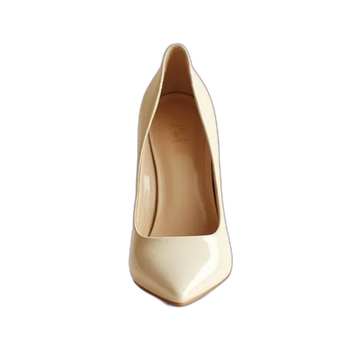shoes, cream, kitten, heels transparent PNG cut-out
