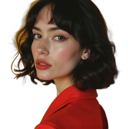 face, jewelry, dress, jacket transparent PNG cut-out