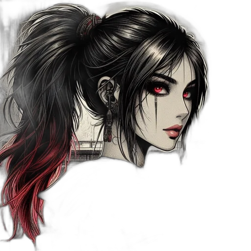fantasy art, concept art, comic book art, cyberpunk transparent PNG cut-out