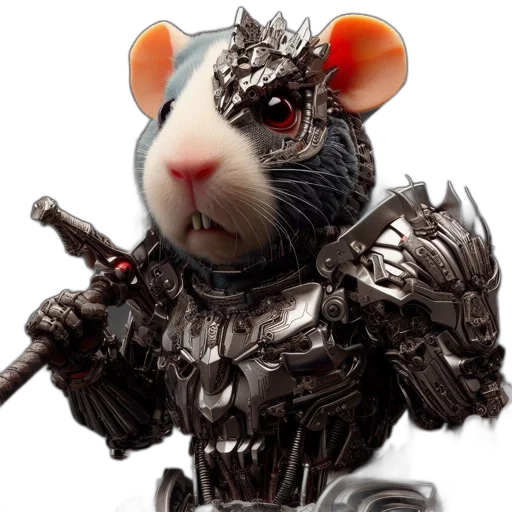 animal, robot, weapon, 3d render transparent PNG cut-out