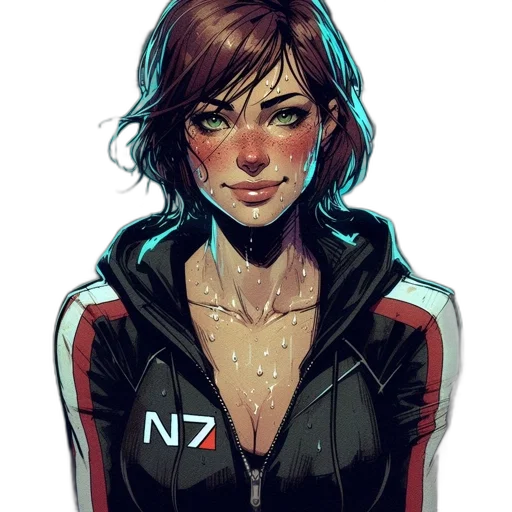 jacket, face, comic book art, concept art transparent PNG cut-out
