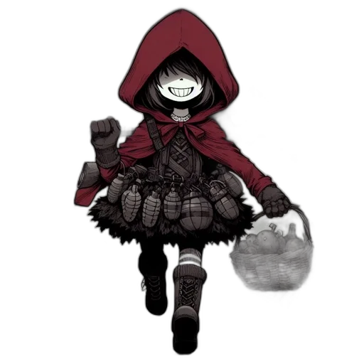 jacket, mask, weapon, staff transparent PNG cut-out