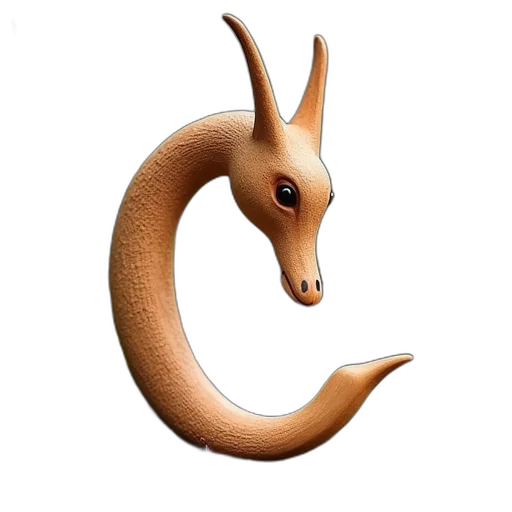 dragon, animal, creature, staff transparent PNG cut-out