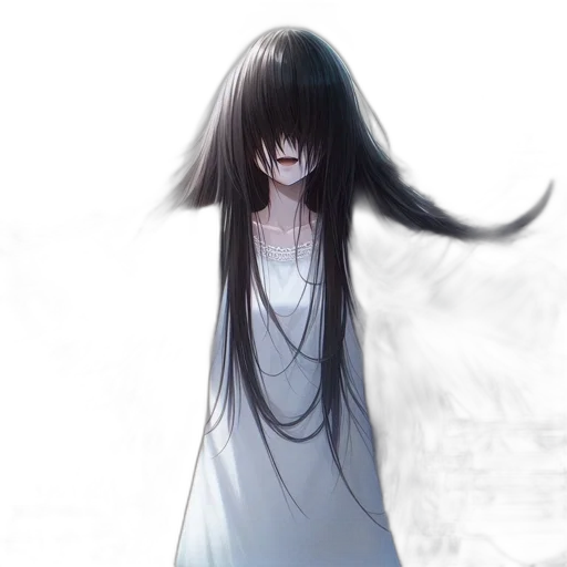 hair, mask, dress, creature transparent PNG cut-out