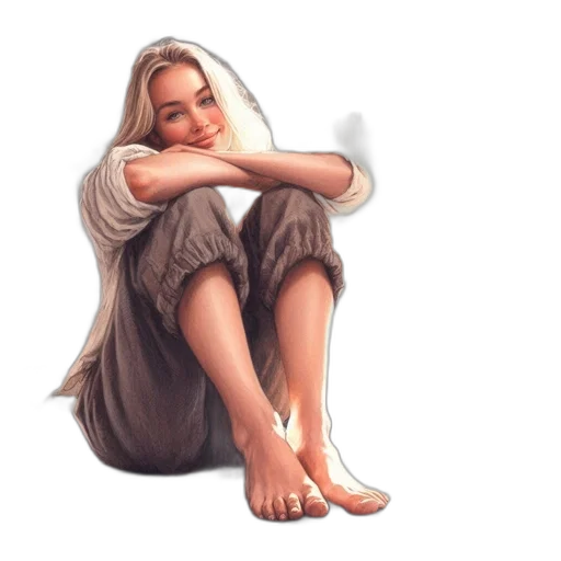 face, dress, shoes, jewelry transparent PNG cut-out