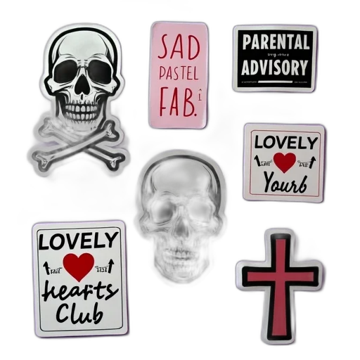 collection, various, stickers, images transparent PNG cut-out