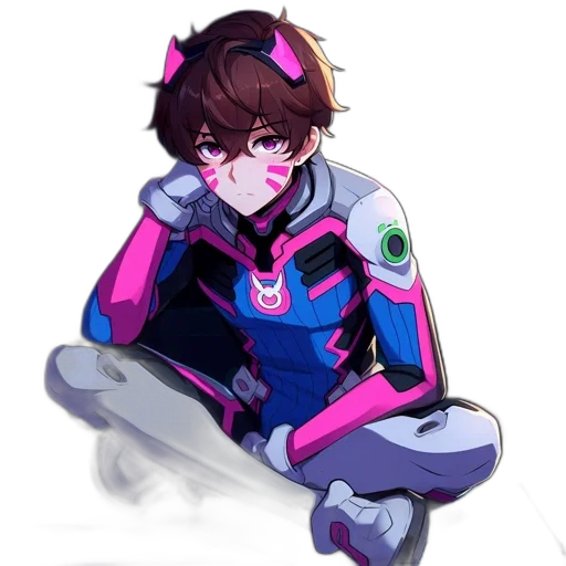 robot, jacket, face, weapon transparent PNG cut-out
