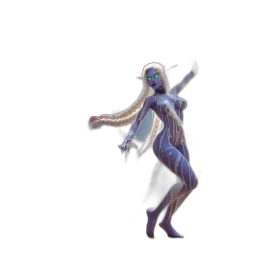 creature, dragon, hair, staff transparent PNG cut-out