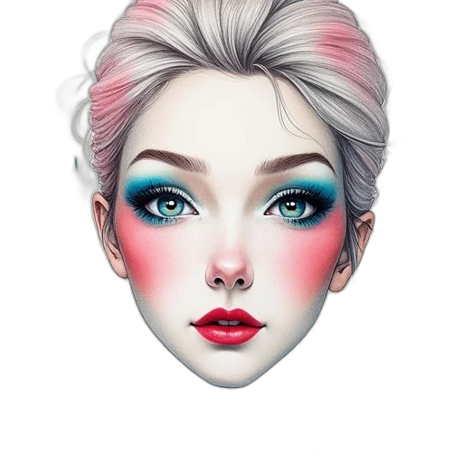 face, mask, jewelry, photorealistic transparent PNG cut-out