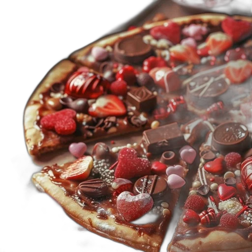food, photorealistic, romantic, chocolate transparent PNG cut-out