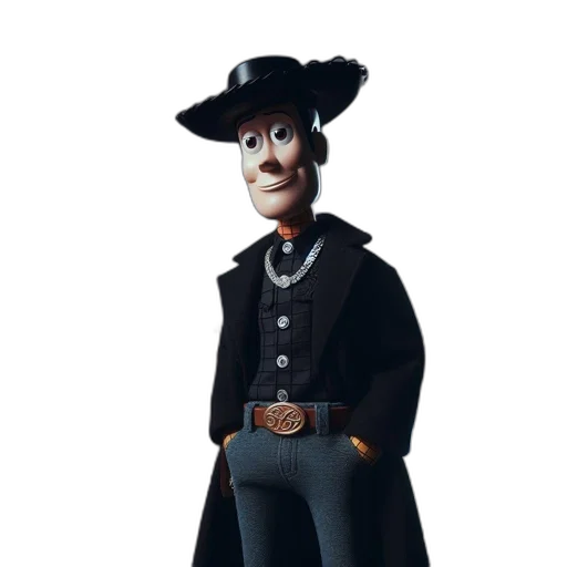 hat, staff, jacket, robot transparent PNG cut-out