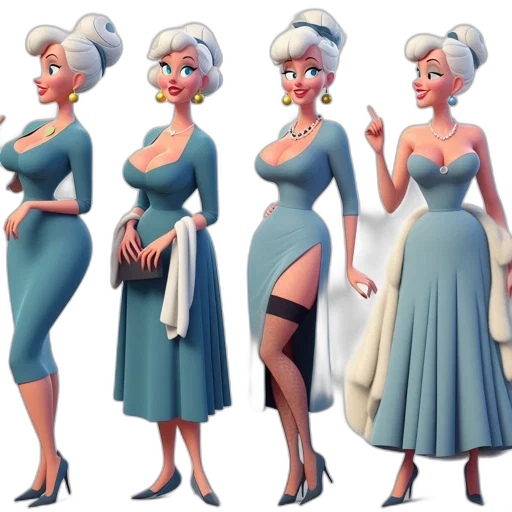 dress, concept art, 3d render, cartoon transparent PNG cut-out