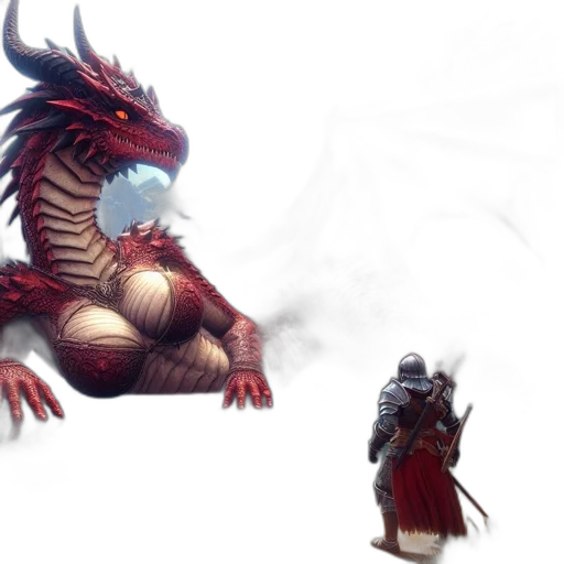 dragon, creature, sword, concept art transparent PNG cut-out