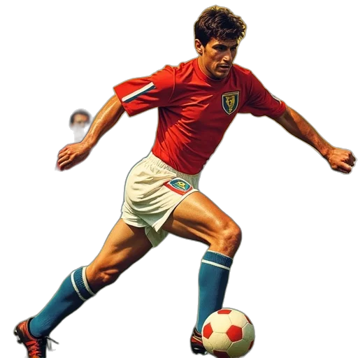 photorealistic, vintage, football, magazine transparent PNG cut-out