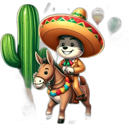 hat, staff, animal, concept art transparent PNG cut-out