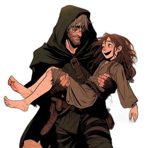 jacket, comic book art, concept art, fantasy art transparent PNG cut-out