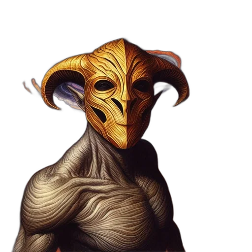 mask, creature, face, staff transparent PNG cut-out