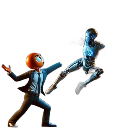 robot, concept art, 3d render, comic book art transparent PNG cut-out