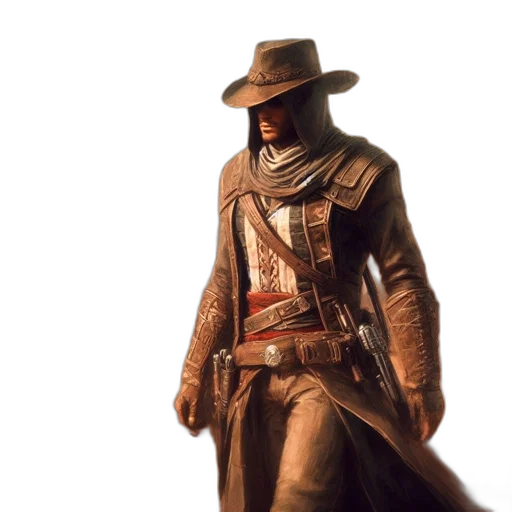 jacket, hat, weapon, mask transparent PNG cut-out