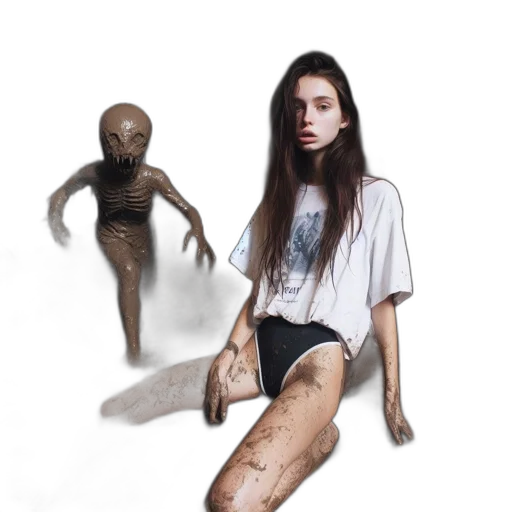 creature, dress, robot, face transparent PNG cut-out