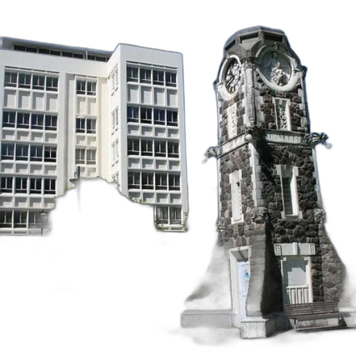 building, robot, 3d render, concept art transparent PNG cut-out
