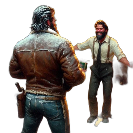 jacket, weapon, staff, concept art transparent PNG cut-out
