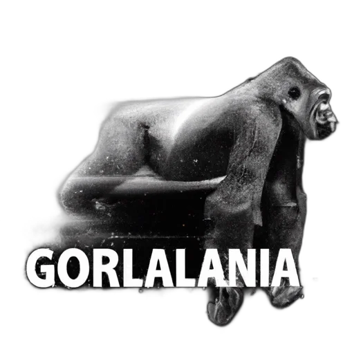 animal, animated, dynamic, gorilla transparent PNG cut-out