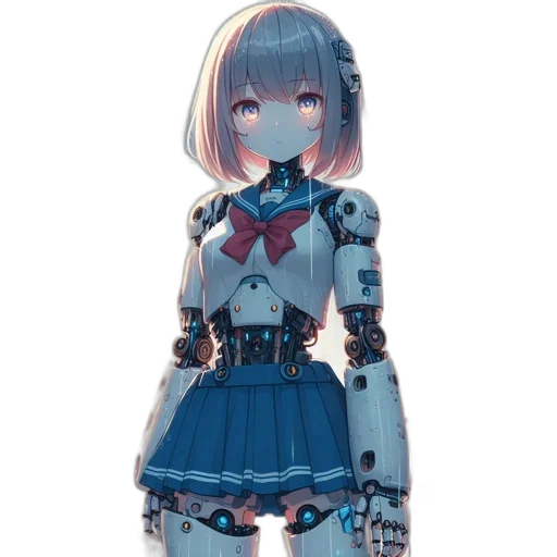 robot, dress, jacket, face transparent PNG cut-out