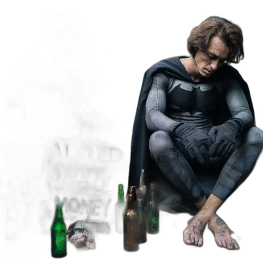 bottle, concept art, comic book art, photorealistic transparent PNG cut-out