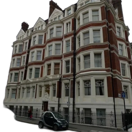 building, 3d render, city street, classic transparent PNG cut-out