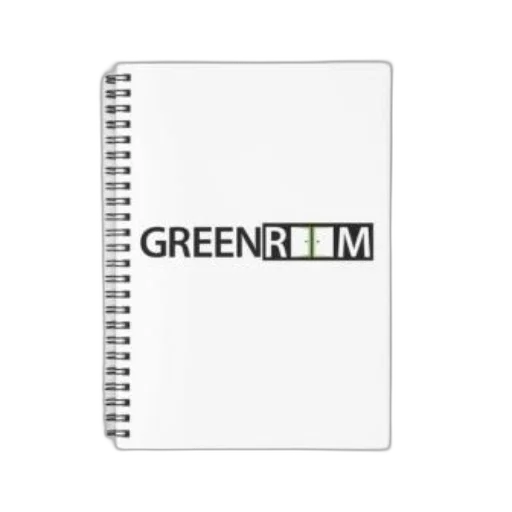 green, white, spiral, notebook transparent PNG cut-out