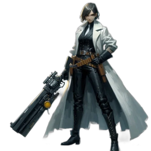 jacket, weapon, staff, sword transparent PNG cut-out
