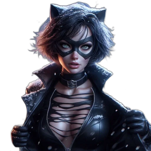 jacket, mask, comic book art, cyberpunk transparent PNG cut-out