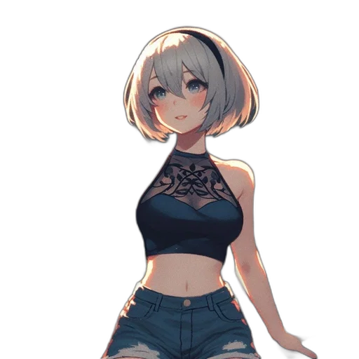 dress, jacket, flower, robot transparent PNG cut-out