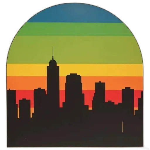 hat, umbrella, sunset, colorful transparent PNG cut-out